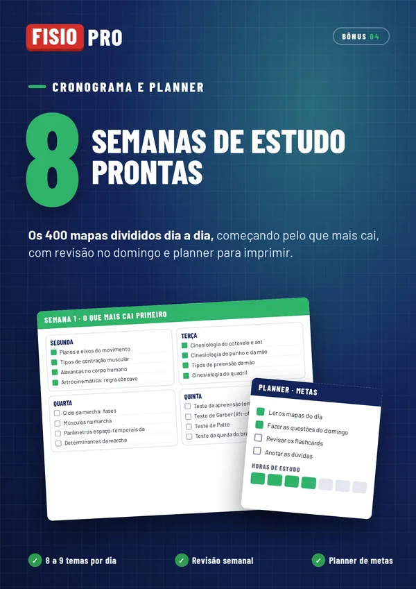 Capa do Bônus #4: cronograma de 8 semanas e planner de estudos